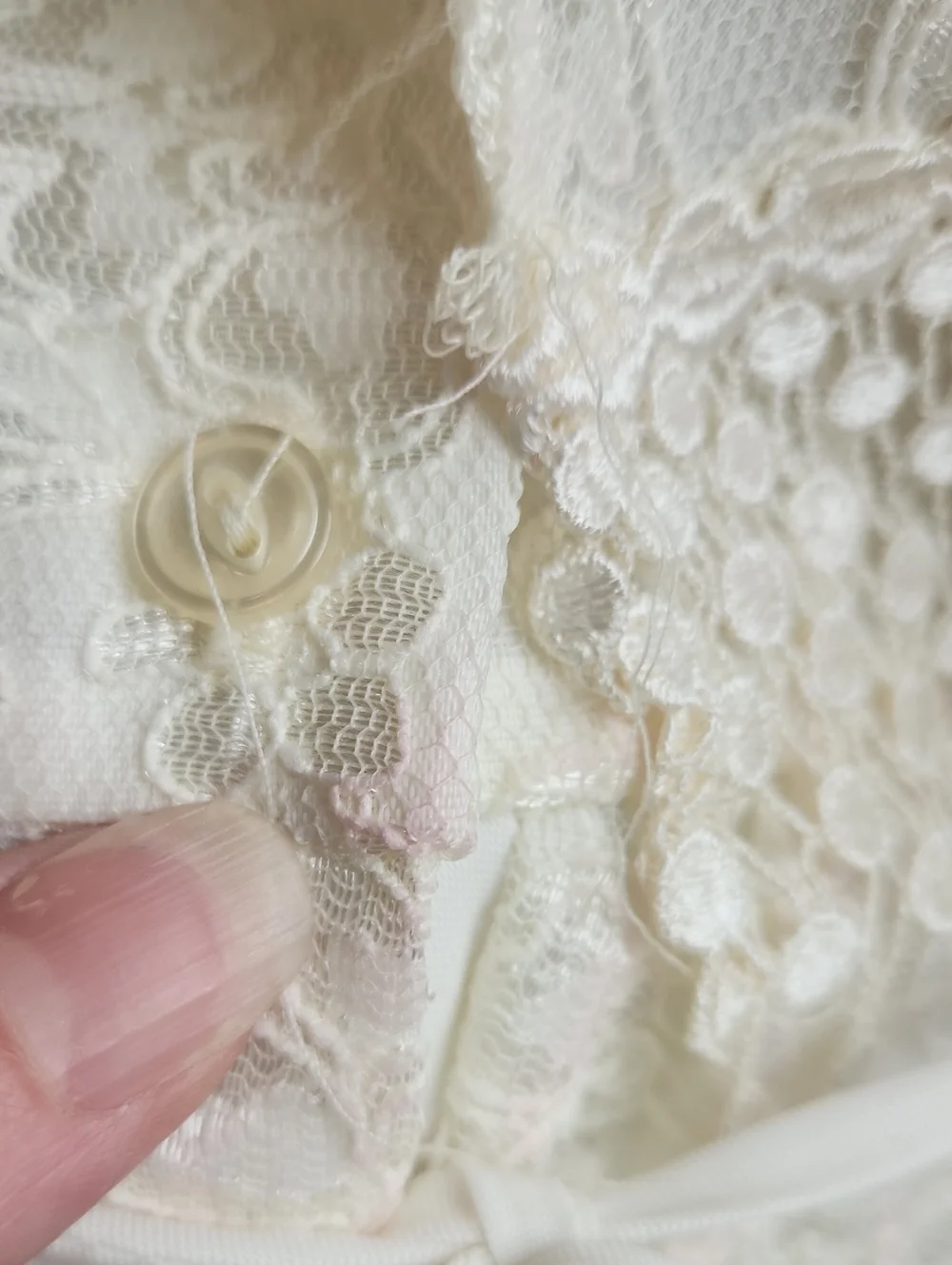 Sugar Plum Vintage Lace Dress in Cream 4T